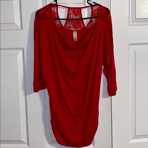 No Boundaries Red Dress Shirt